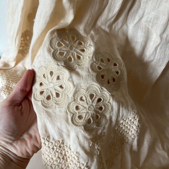 Innika Choo Hugh Jesmock Embroidered Linen Smock | Size 0 - Picture 7 of 8